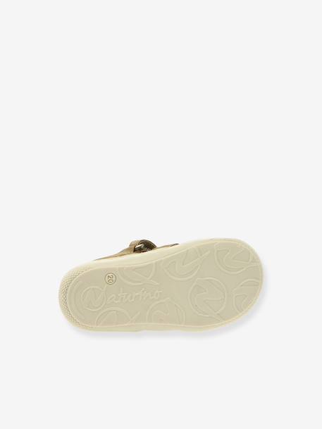 Halfopen baby boots NATURINO beige+saliegroen - vertbaudet enfant 