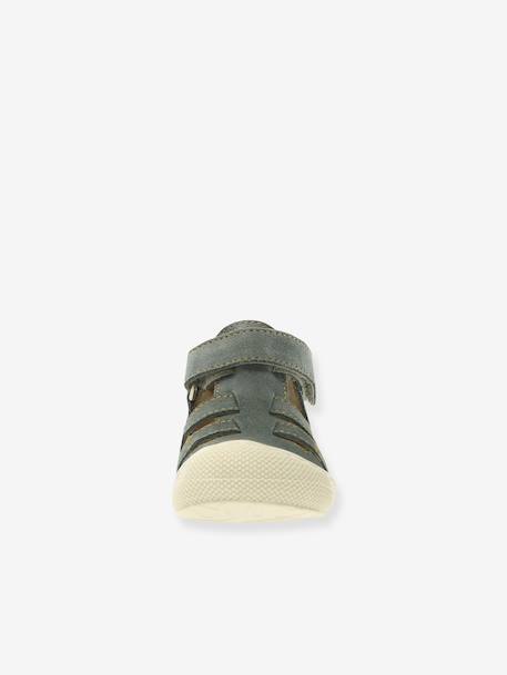 Halfopen baby boots NATURINO beige+saliegroen - vertbaudet enfant 