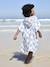 Gepersonaliseerde bad-/strandponcho voor kinderen, met gerecycled katoen blauw, geruit+lila+mintgroen - vertbaudet enfant 