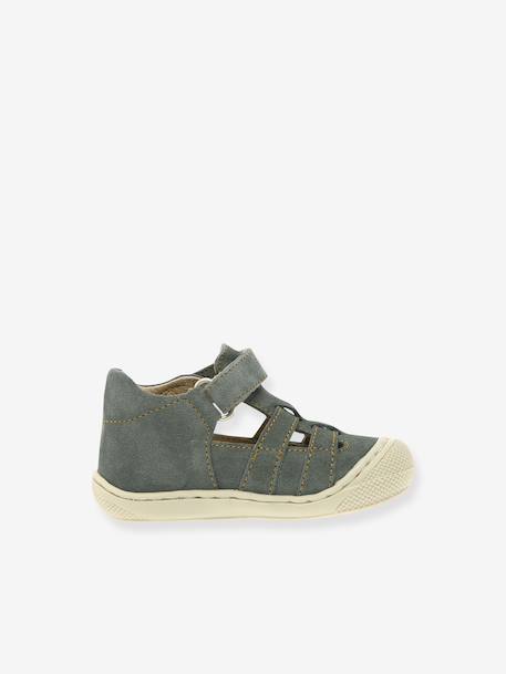 Halfopen baby boots NATURINO beige+saliegroen - vertbaudet enfant 