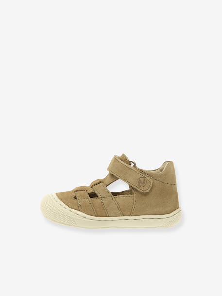 Halfopen baby boots NATURINO beige+saliegroen - vertbaudet enfant 