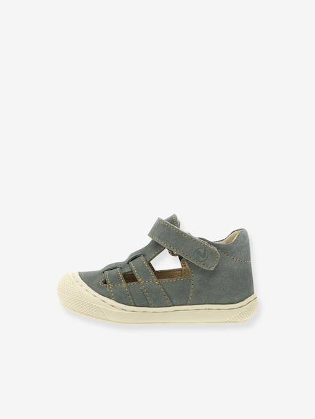 Halfopen baby boots NATURINO beige+saliegroen - vertbaudet enfant 