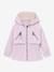Waterdichte meisjesjas voor het tussenseizoen met fleecevoering MATALGEA MINI A TURE roze (poederkleur)+rozenhout+saliegroen - vertbaudet enfant 
