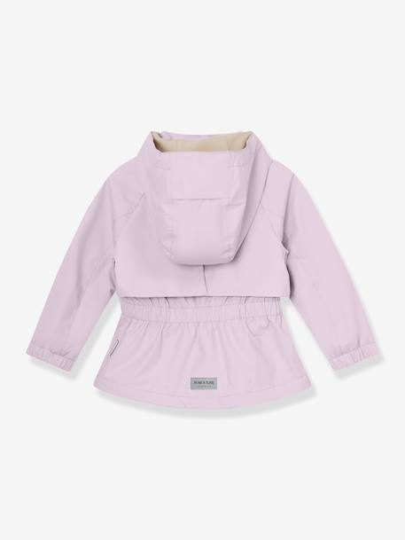 Waterdichte meisjesjas voor het tussenseizoen met fleecevoering MATALGEA MINI A TURE roze (poederkleur)+rozenhout+saliegroen - vertbaudet enfant 