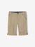 Jongensbermuda van katoen/linnen beige+blauw+donker marineblauw+lichtbeige+saliegroen - vertbaudet enfant 