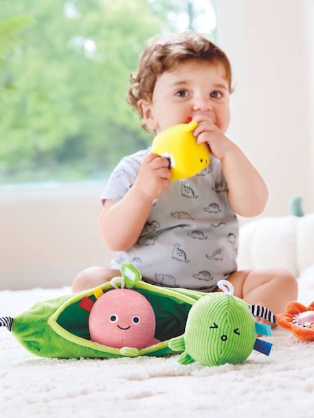 Rammelaar 3 erwtjes HAPE meerkleurig - vertbaudet enfant 