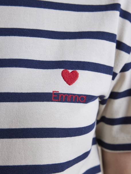 Gestreept zwangerschapsshirt van biologisch katoen* marineblauw, gestreept - vertbaudet enfant 