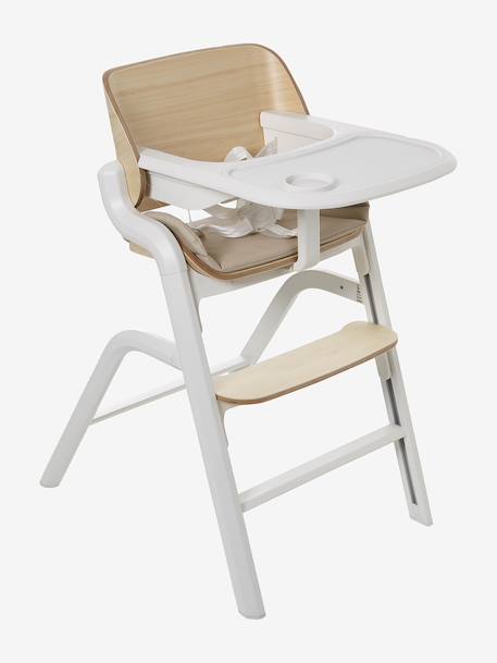 Pack Hoge kinderstoel + Ligstoel + Babyset + Kussen + Plateau WOODYNEST beige - vertbaudet enfant 