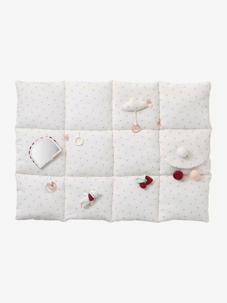 Zacht speelkleed CROQUE LA VIE beige+ecru+rood+sinaasappel+zwart - vertbaudet enfant 
