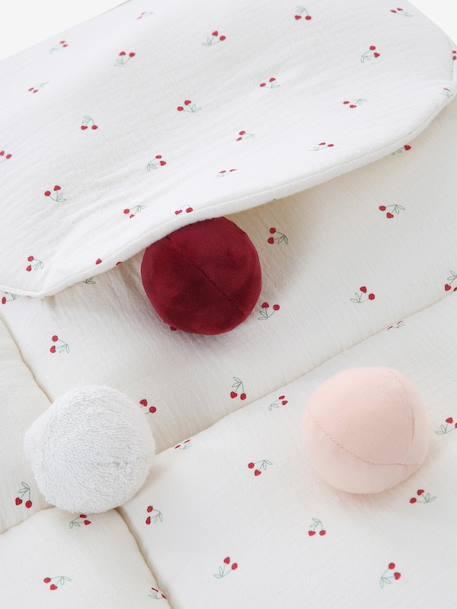 Zacht speelkleed CROQUE LA VIE beige+ecru+rood+sinaasappel+zwart - vertbaudet enfant 