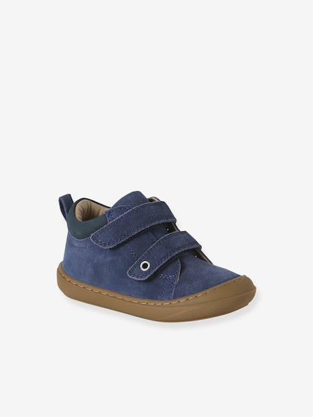 Babyslofjes van zacht leer met antislip beige+blauw+bruin+chocoladebruin+felblauw+groen+oceaanblauw+okergeel+saliegroen+veel beige+veel bruin+veel groen - vertbaudet enfant 