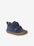 Babyslofjes van zacht leer met antislip beige+blauw+bruin+chocoladebruin+felblauw+groen+oceaanblauw+okergeel+saliegroen+veel beige+veel bruin+veel groen - vertbaudet enfant 