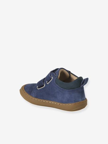 Babyslofjes van zacht leer met antislip beige+blauw+bruin+chocoladebruin+felblauw+groen+oceaanblauw+okergeel+saliegroen+veel beige+veel bruin+veel groen - vertbaudet enfant 