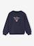 Basic meisjessweater met motief antraciet+donkerpaars+inktblauw+koraal+pioenroos+salie+vanille - vertbaudet enfant 