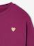 Basic meisjessweater met motief antraciet+donkerpaars+inktblauw+koraal+pioenroos+salie+vanille - vertbaudet enfant 
