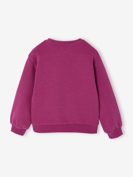 Basic meisjessweater met motief antraciet+donkerpaars+inktblauw+koraal+pioenroos+salie+vanille - vertbaudet enfant 