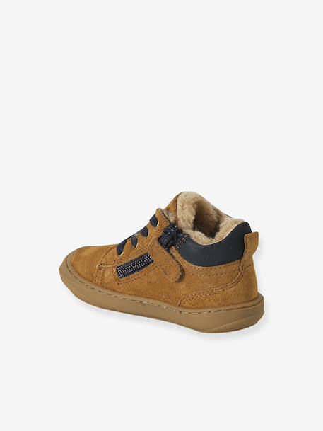 Leren babylaarsjes met veters voor de eerste stapjes blauw+kaki+kameel+marineblauw+veel blauw - vertbaudet enfant 