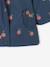 Regenjas met capuchon voor babymeisjes met bloemenprint en voering nachtblauw+roze, bedrukt - vertbaudet enfant 