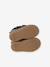 Lederen bottines met klittenband voor jongensbaby''s marineblauw+taupe - vertbaudet enfant 
