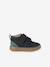 Lederen bottines met klittenband voor jongensbaby''s marineblauw+taupe - vertbaudet enfant 