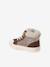 Baskets baby meisjes synthetisch gevoerd elastische veters en klittenband veel bruin - vertbaudet enfant 