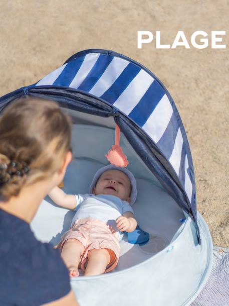 anti-UV UPF50+ pop-up tent Aquani BABYMOOV blauw wit grijs+groen - vertbaudet enfant 