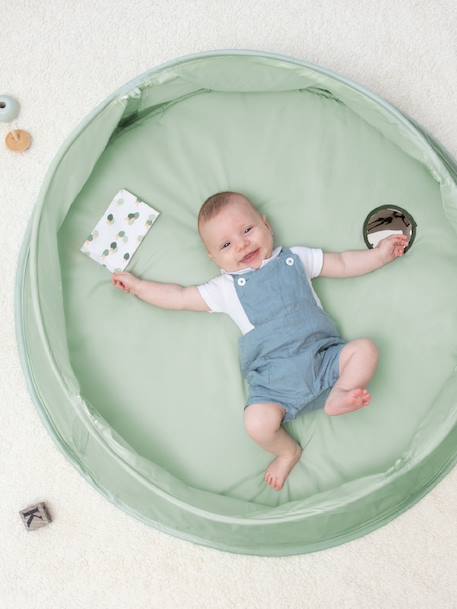 anti-UV UPF50+ pop-up tent Aquani BABYMOOV blauw wit grijs+groen - vertbaudet enfant 