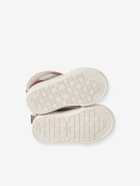 Baskets baby meisjes synthetisch gevoerd elastische veters en klittenband veel bruin - vertbaudet enfant 