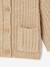 Babyvestje van grof gebreid breisel gemêleerd beige+saliegroen - vertbaudet enfant 