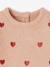 Geborduurde baby trui met kleine hartjes roze (poederkleur) - vertbaudet enfant 