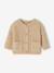 Babyvestje van grof gebreid breisel gemêleerd beige+saliegroen - vertbaudet enfant 