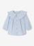 Gestreepte babyblouse in seersucker blauw, gestreept - vertbaudet enfant 