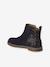 Leren boots voor meisjes met glitter, kleuterschoolcollectie kameel+marineblauw - vertbaudet enfant 