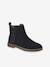 Leren boots voor meisjes met glitter, kleuterschoolcollectie kameel+marineblauw - vertbaudet enfant 