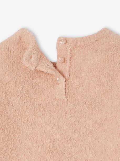 Geborduurde baby trui met kleine hartjes roze (poederkleur) - vertbaudet enfant 