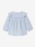 Gestreepte babyblouse in seersucker blauw, gestreept - vertbaudet enfant 