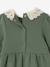 Babyjurk van sweater met gehaakte kraag groen+roze (poederkleur) - vertbaudet enfant 