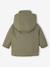 Regenjas voor baby met capuchon, gevoerd met sherpa hazelnoot+olijf - vertbaudet enfant 