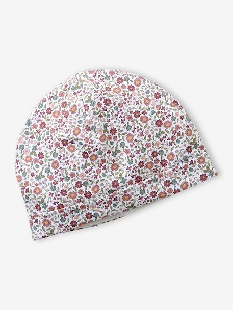 Bloemige set voor meisjes muts + snood rozenhout - vertbaudet enfant 