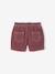 Fluwelen short met paperbag-vorm meisjes chocoladebruin+grijs+groenblauw+kameel+kaneel+zachtpaars - vertbaudet enfant 