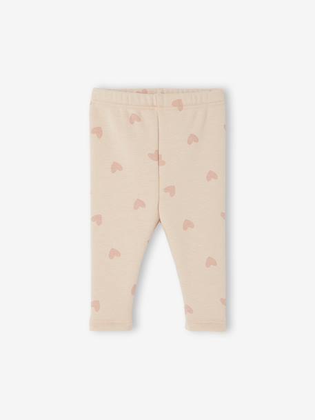 Gevoerde baby legging in fleece mesh nachtblauw+roze (poederkleur)+terracotta - vertbaudet enfant 