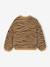 Vestje van schuimbreisel met dierenmotief voor meisjes bruin+chocoladebruin+ecru+groen - vertbaudet enfant 