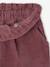 Fluwelen short met paperbag-vorm meisjes chocoladebruin+grijs+groenblauw+kameel+kaneel+zachtpaars - vertbaudet enfant 