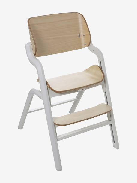 Pack Hoge kinderstoel + Ligstoel + Babyset + Kussen + Plateau WOODYNEST beige - vertbaudet enfant 