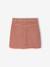 Fluwelen rok met knopen met sierstrik marineblauw+oudroze - vertbaudet enfant 