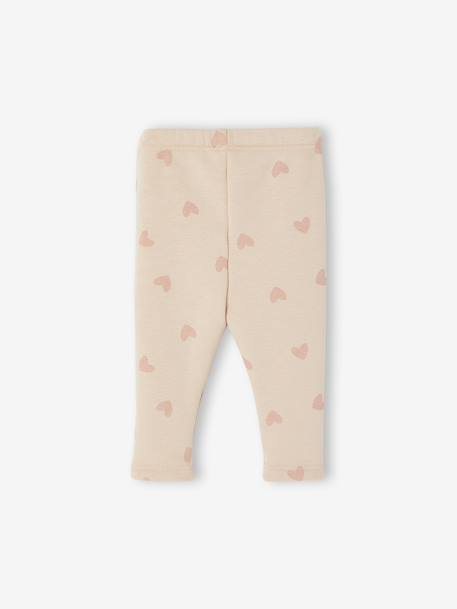 Gevoerde baby legging in fleece mesh nachtblauw+roze (poederkleur)+terracotta - vertbaudet enfant 