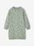 Jurk van molton met bloemenprint saliegroen - vertbaudet enfant 
