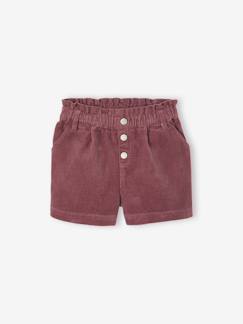 - Fluwelen short met paperbag-vorm meisjes