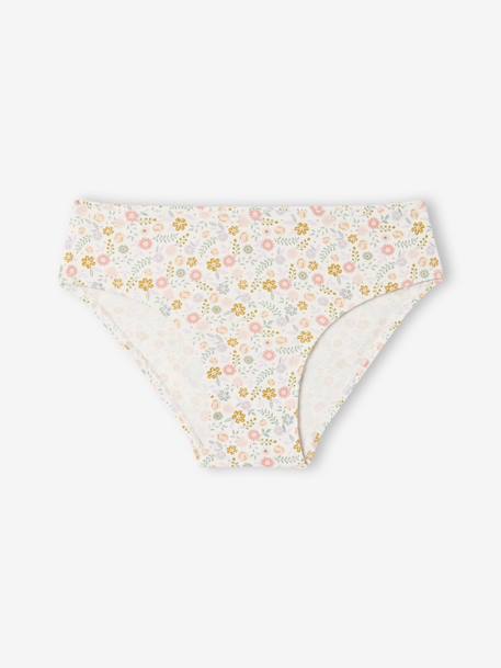 Set van 5 bijpassende slipjes voor meisjes rozen - vertbaudet enfant 