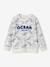 Jongensshirt in sweaterlook met print ecru+gemêleerd wit+pecannoot - vertbaudet enfant 